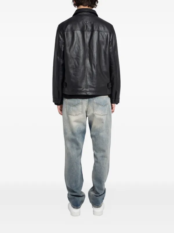 Zadig&Voltaire Loumy Leather Jacket | Black | FARFETCH ZA Zadig&Voltaire Loumy Leather Jacket | Black | FARFETCH ZA