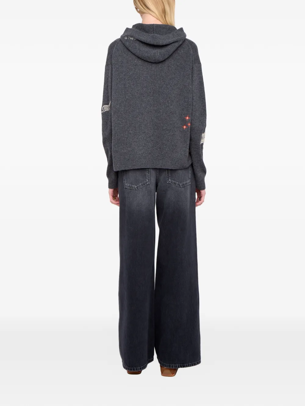  Zadig&voltaire Markyz Embroidered Hoodie - Grey 