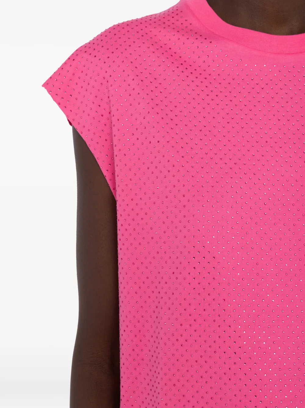 Cloe rhinestone round-neck T-Shirt