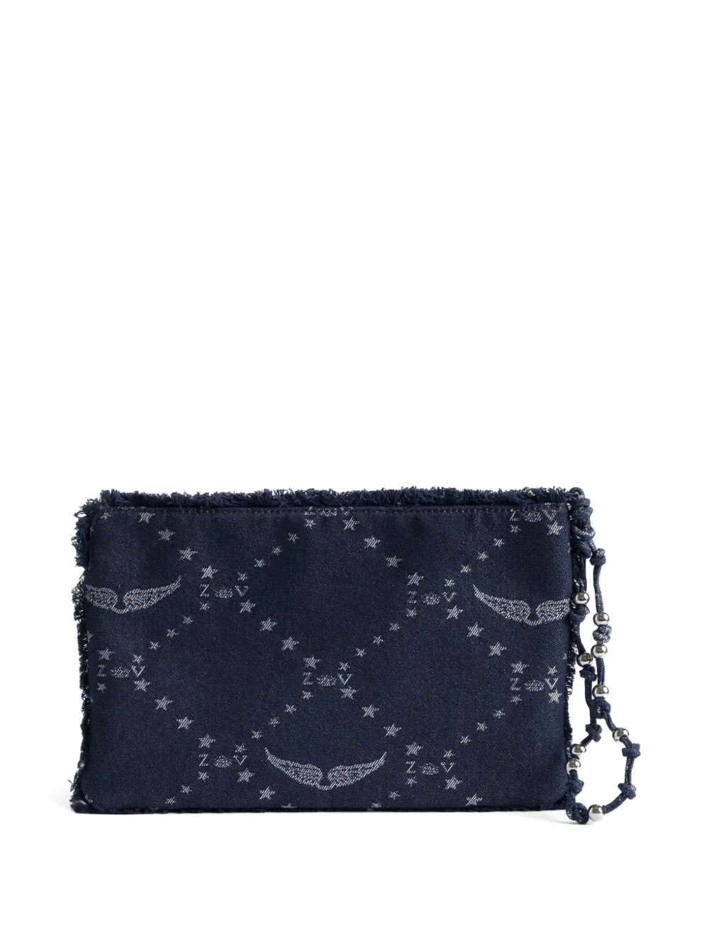 Zadig&Voltaire Angel denim pochette met monogram Blauw