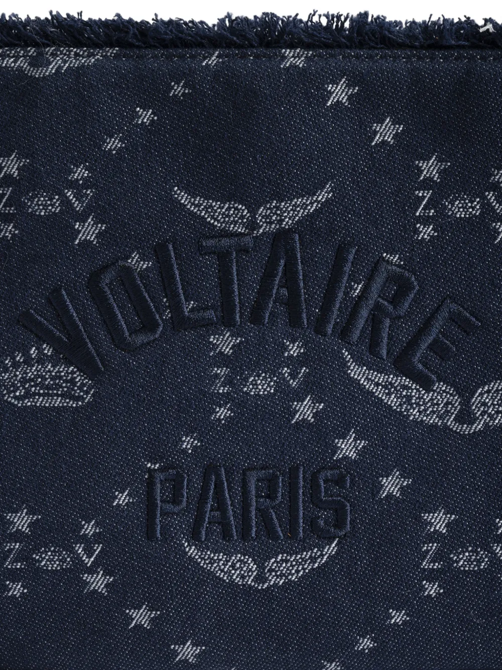 Zadig&Voltaire Angel denim pochette met monogram Blauw