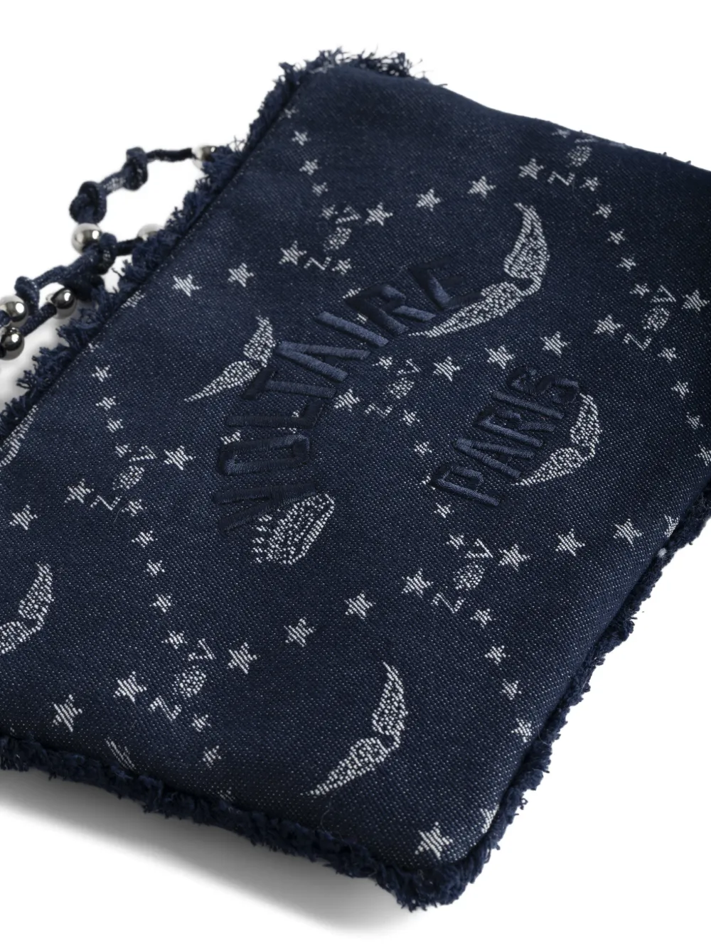 Zadig&Voltaire Angel denim pochette met monogram Blauw