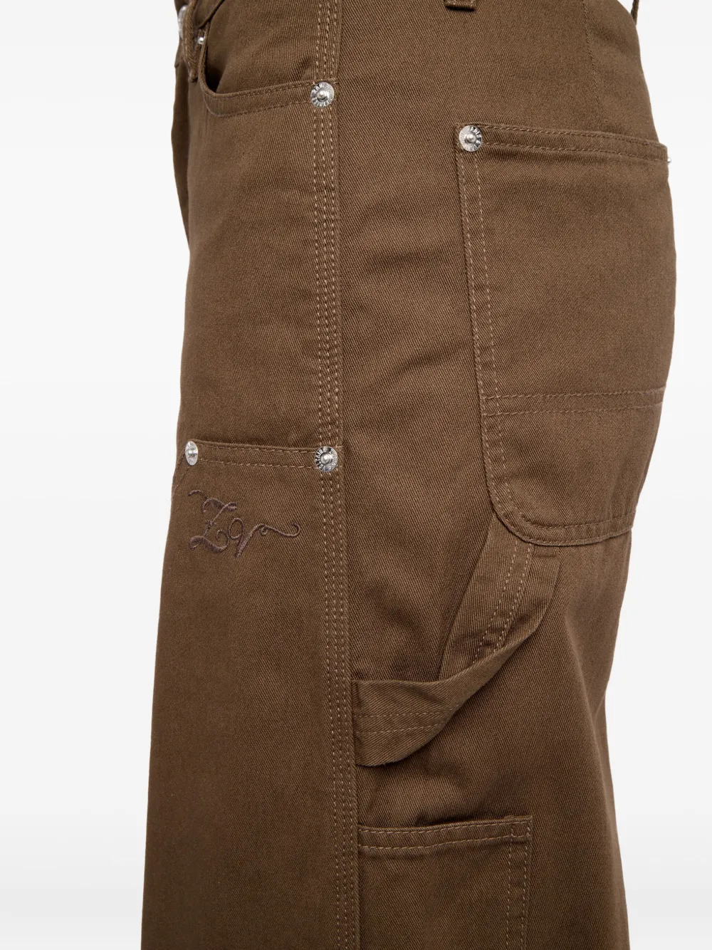 Zadig&Voltaire Perya katoenen broek met studs Bruin
