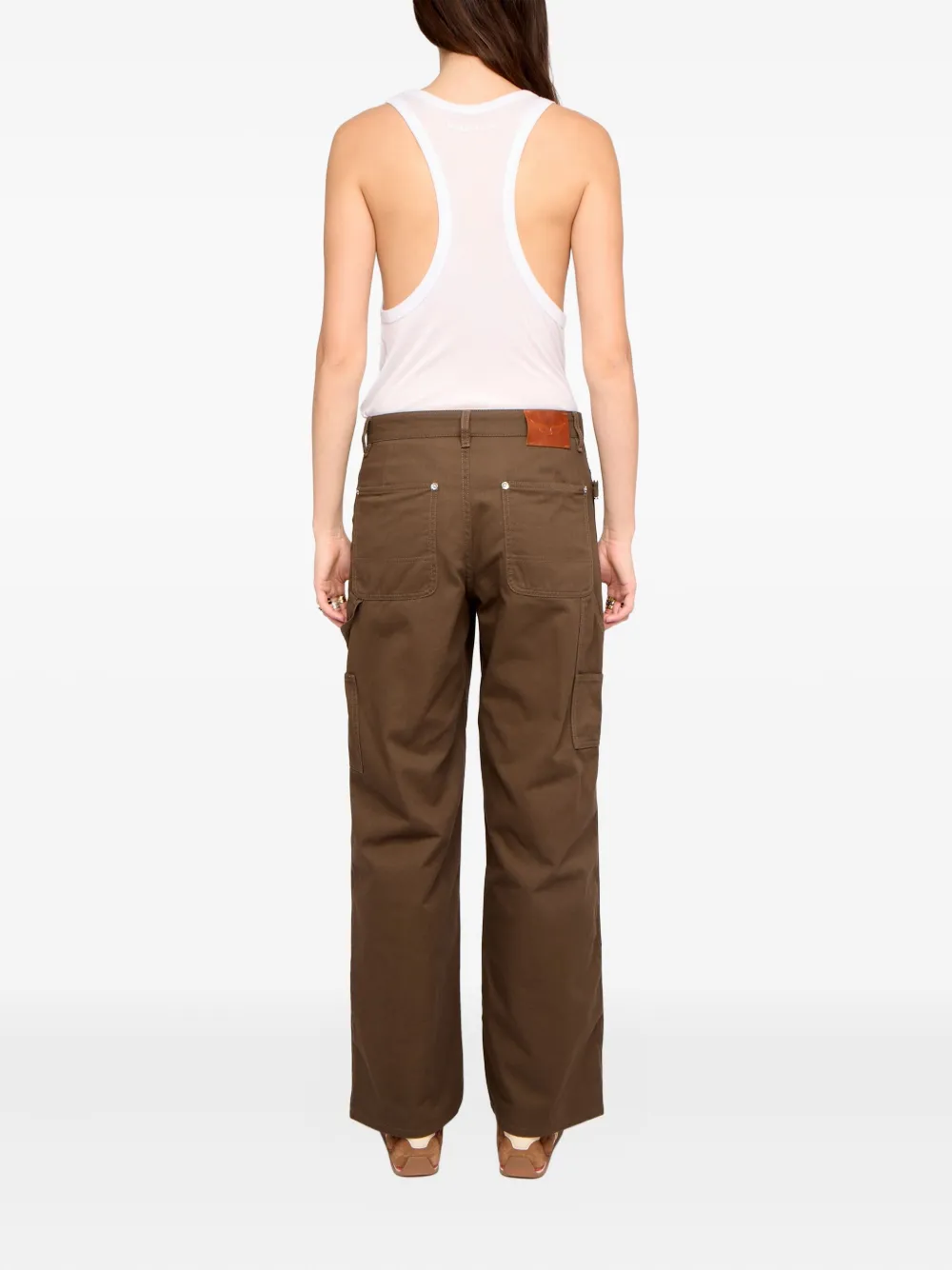  Zadig&voltaire Perya Studded Cotton Trousers - Brown 