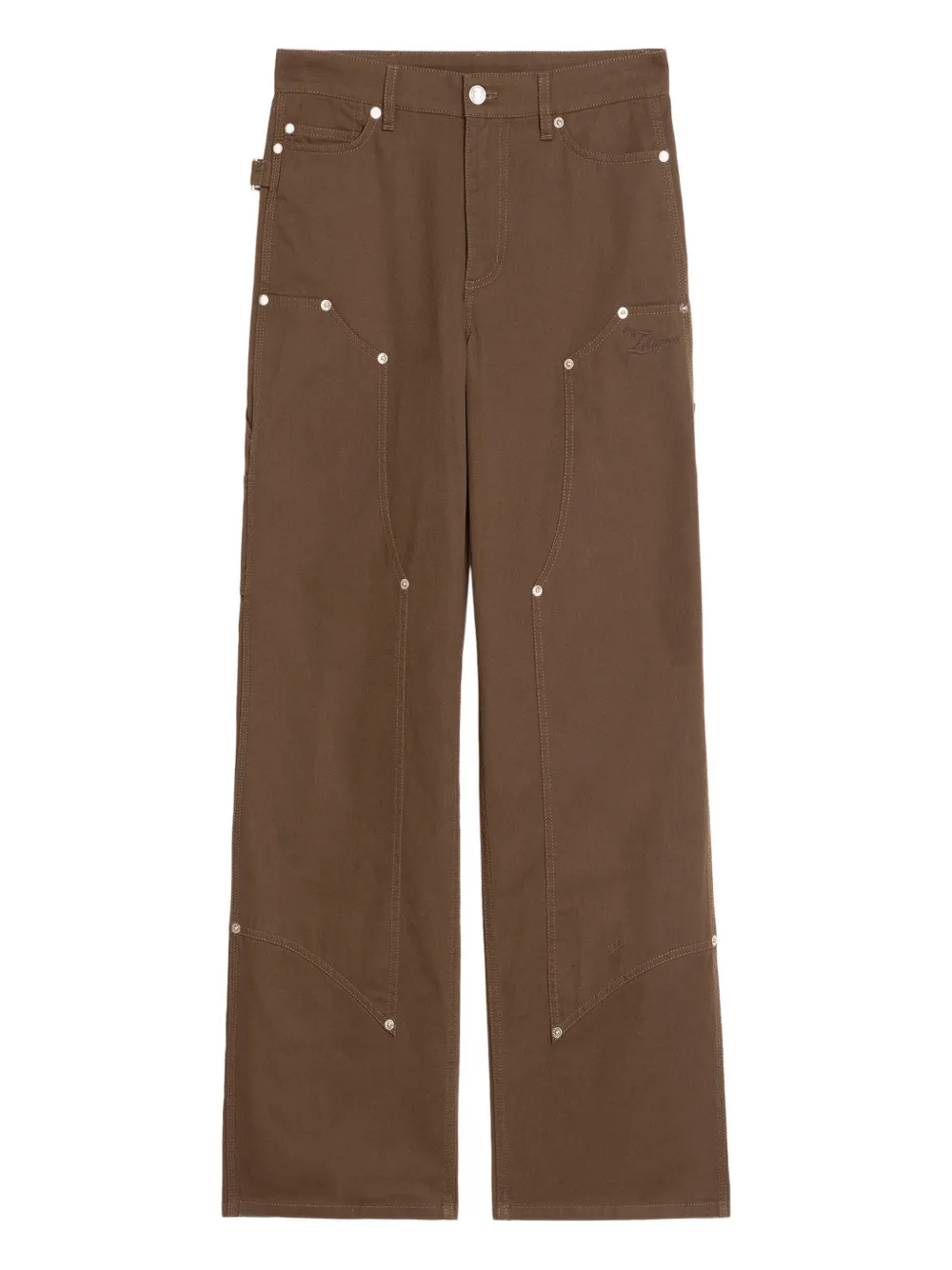 Zadig&Voltaire Pantaloni Perya con borchie - Marrone
