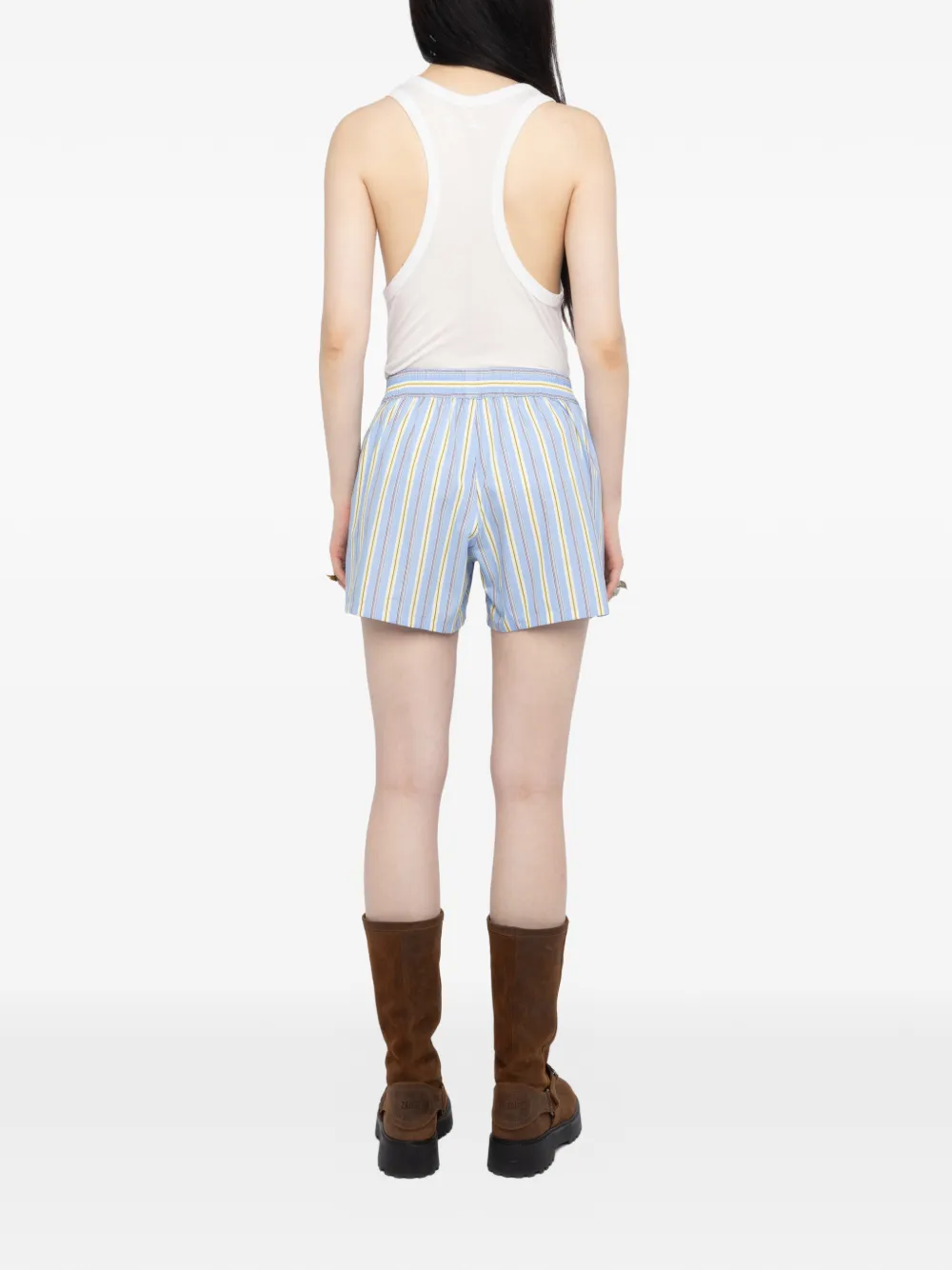  Zadig&voltaire Striped Logo Shorts - Blue 