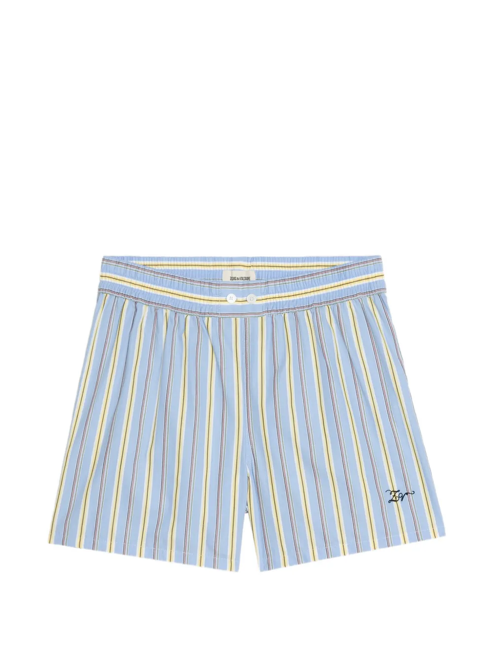 Zadig&Voltaire striped logo shorts - Blu