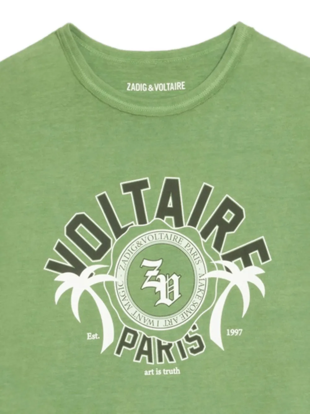 Zadig&Voltaire Jon T-shirt met print Groen