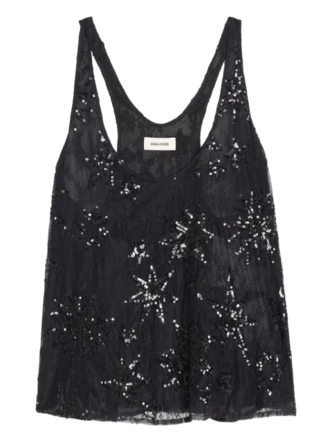 Zadig&Voltaire Tarysa  lace sequin top