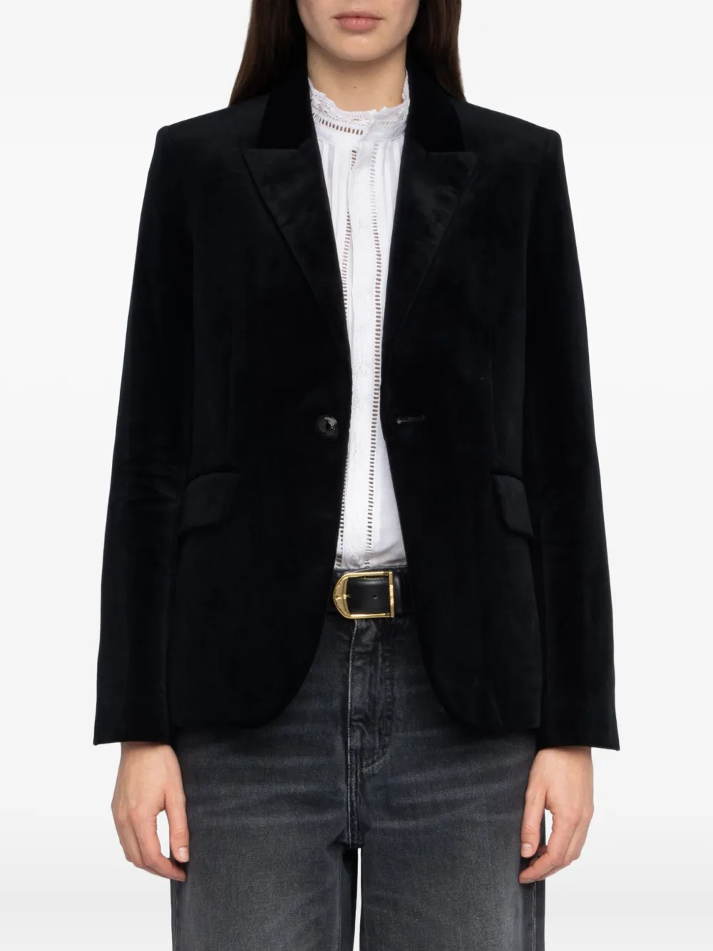 Zadig&Voltaire Fluwelen blazer Zwart