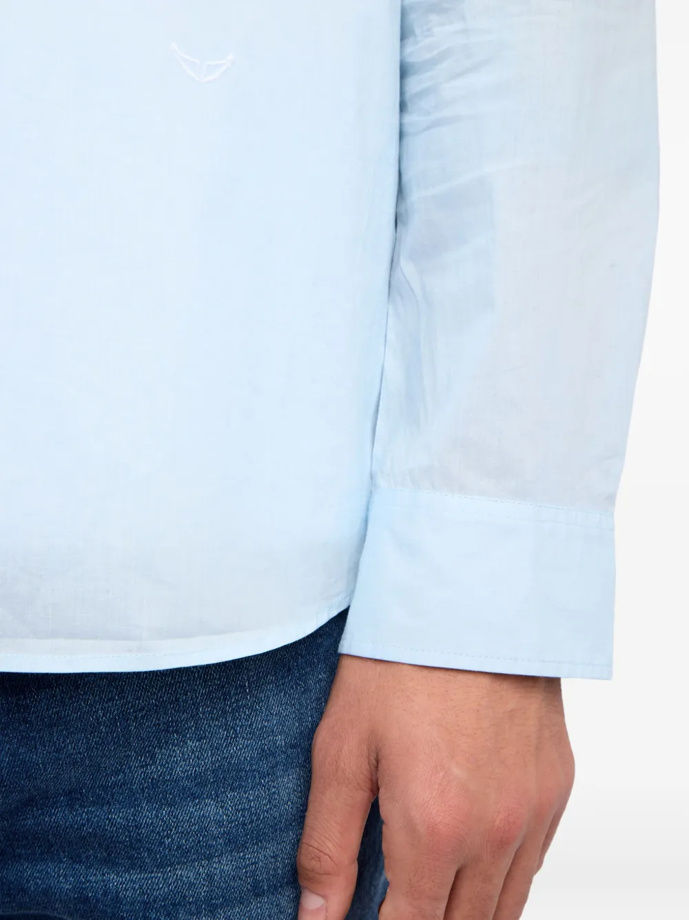 Zadig&Voltaire Officier Voile katoenen overhemd Blauw