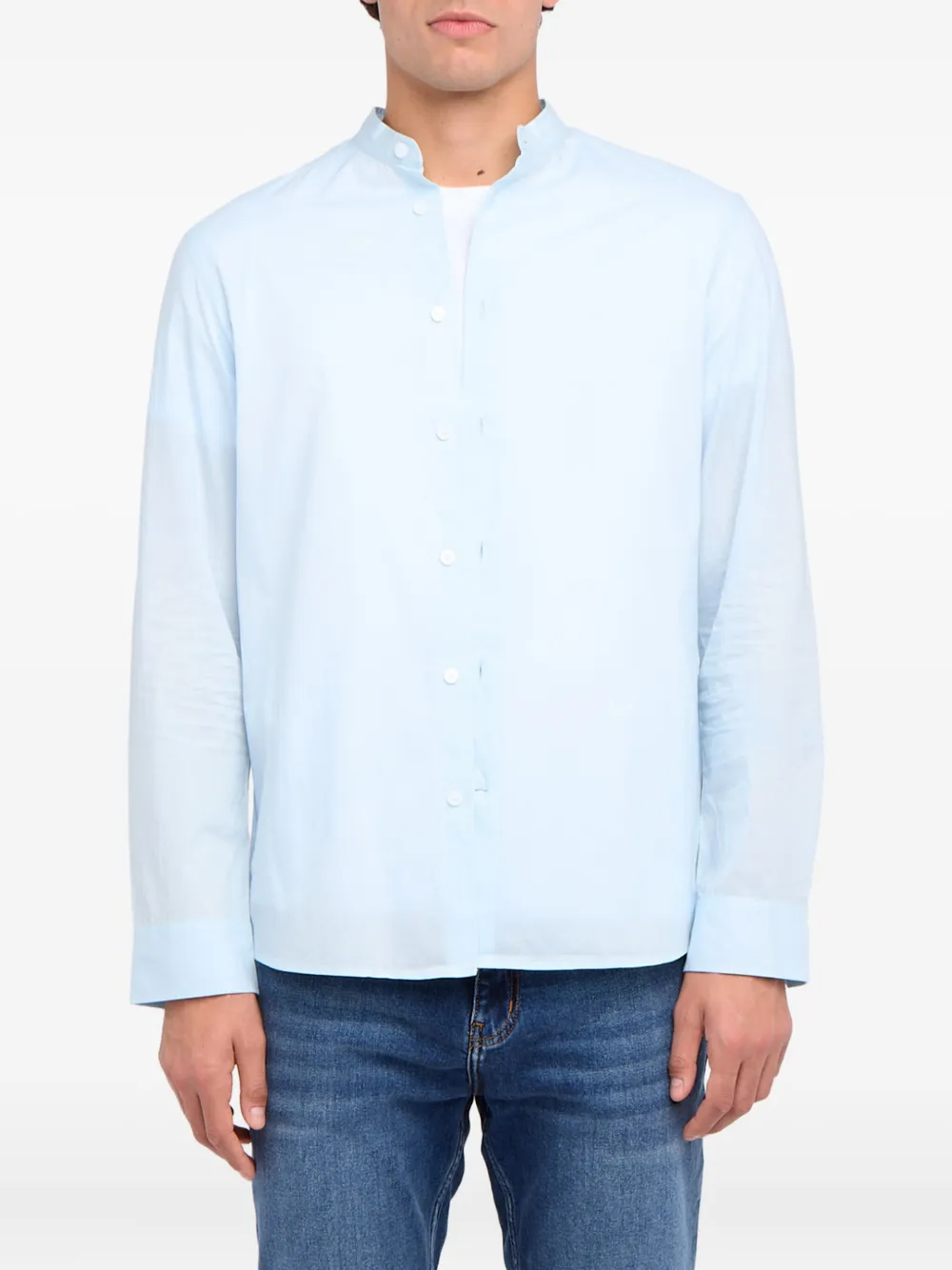 Zadig&Voltaire Officier Voile katoenen overhemd Blauw