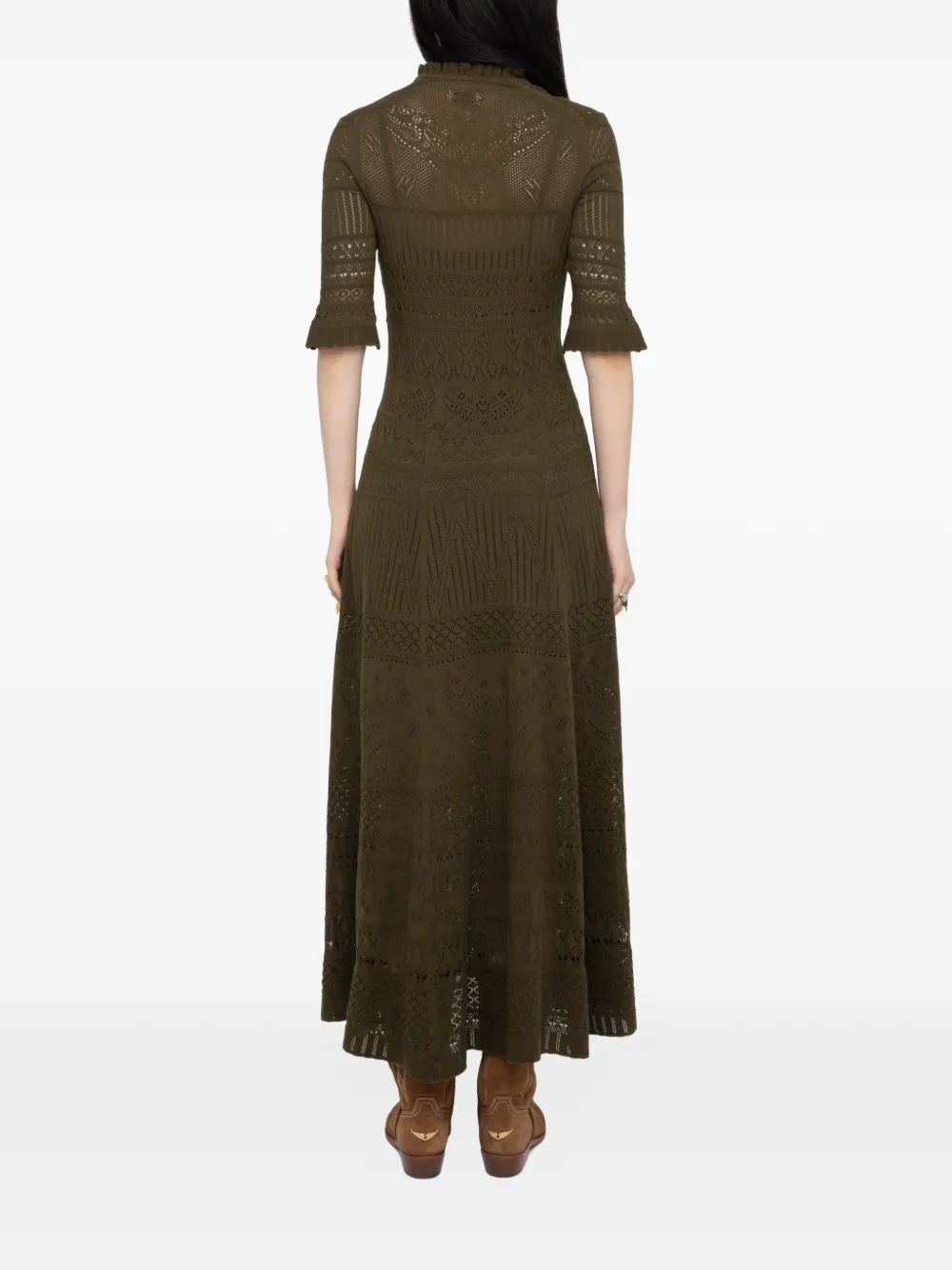 Zadig&Voltaire Maxi-jurk met kanten details Groen