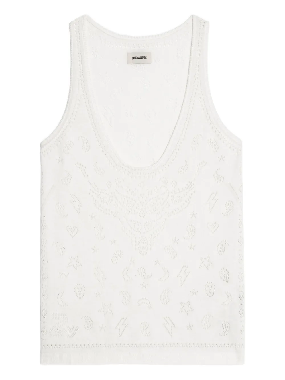 Zadig & Voltaire Jossy Patterned Tank Top In White