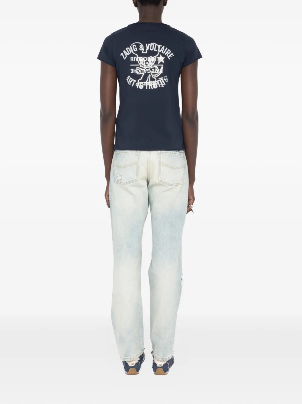  Zadig&voltaire Button Graphic T-shirt - Blue 