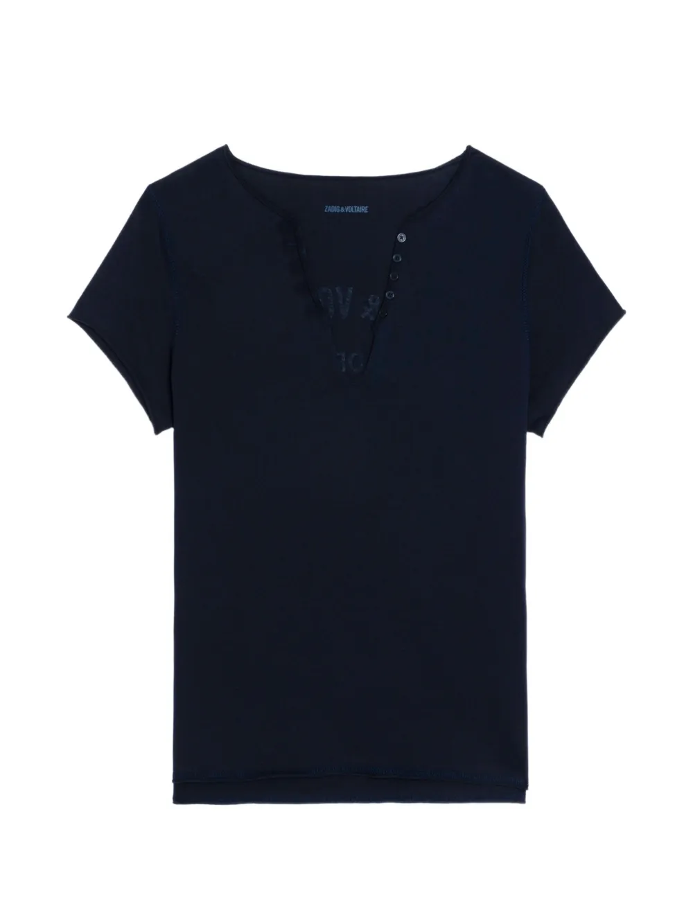Zadig&Voltaire button graphic T-shirt - Blu