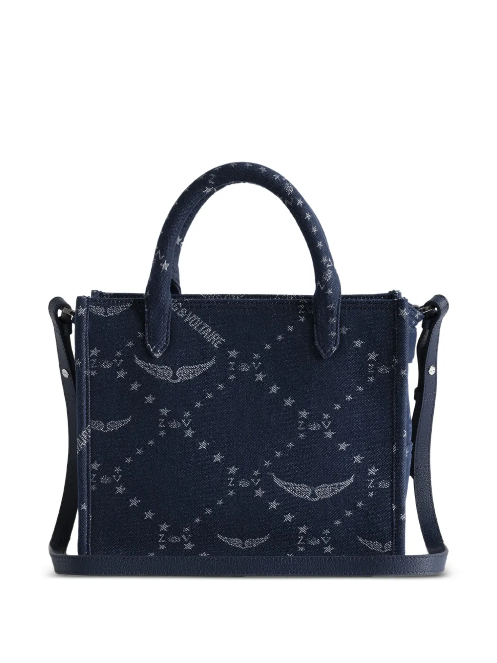 Zadig&Voltaire Angel denim shopper met monogram Blauw