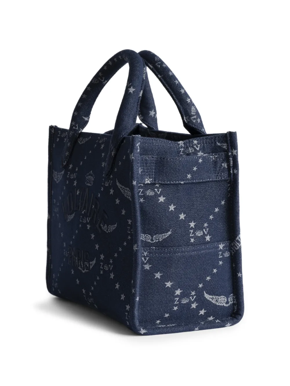 Zadig&Voltaire Angel denim shopper met monogram Blauw