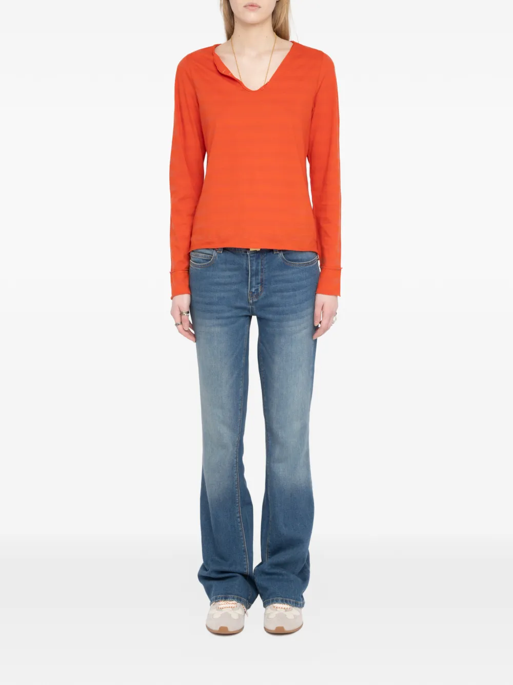  Zadig&voltaire Top A Rayas - Naranja 