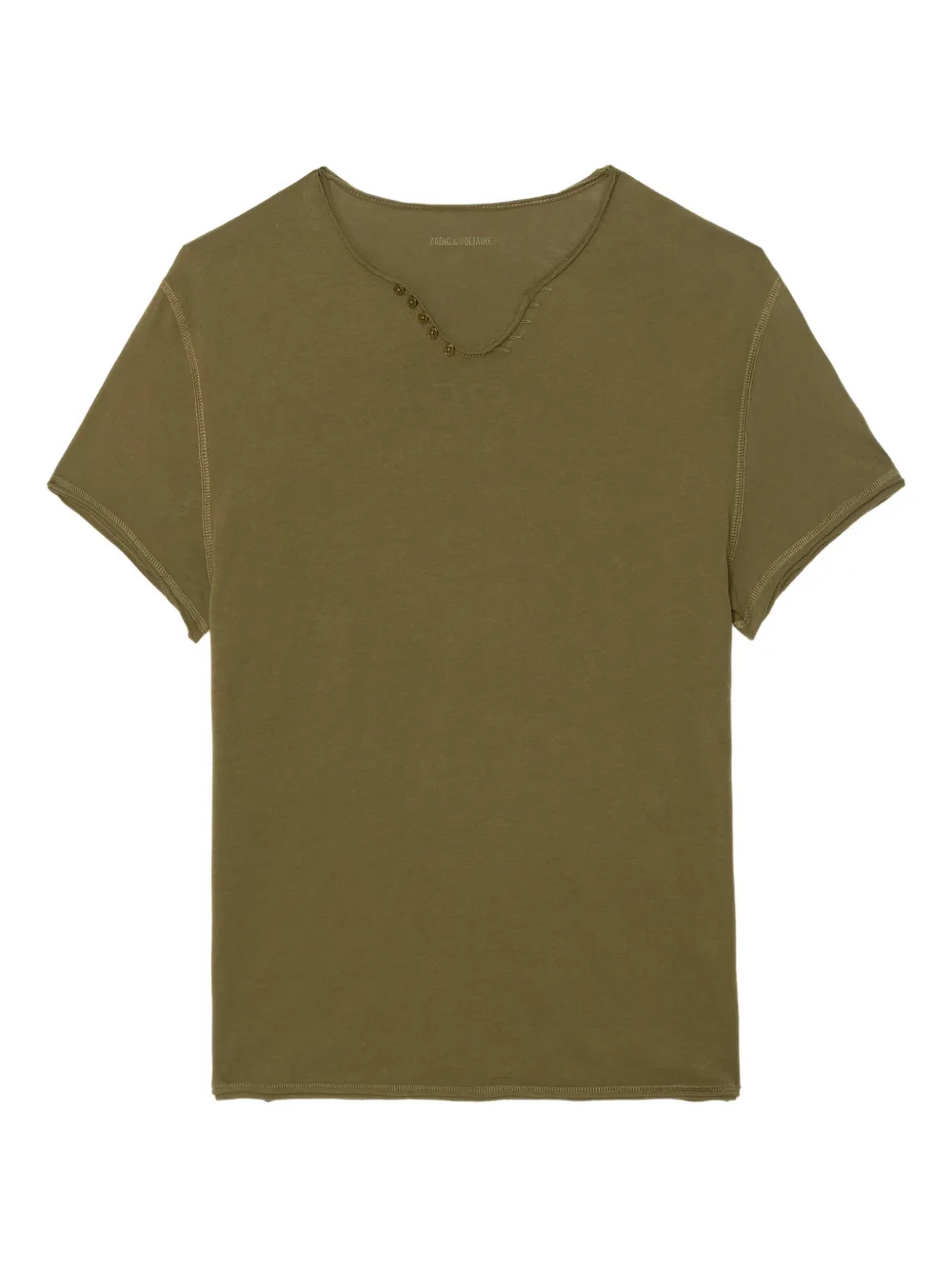 Zadig&Voltaire Monsatir button-detail T-shirt | Green | Image 1