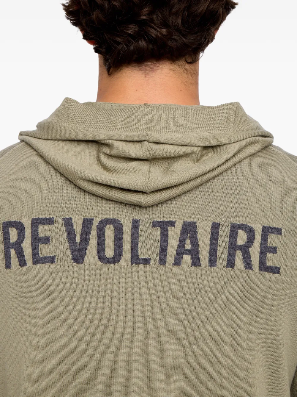 Zadig&Voltaire Clash We Revoltaire hoodie met rits Groen