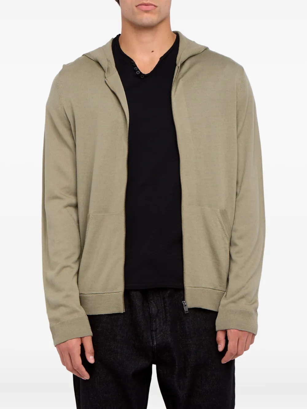 Zadig&Voltaire Clash We Revoltaire hoodie met rits Groen