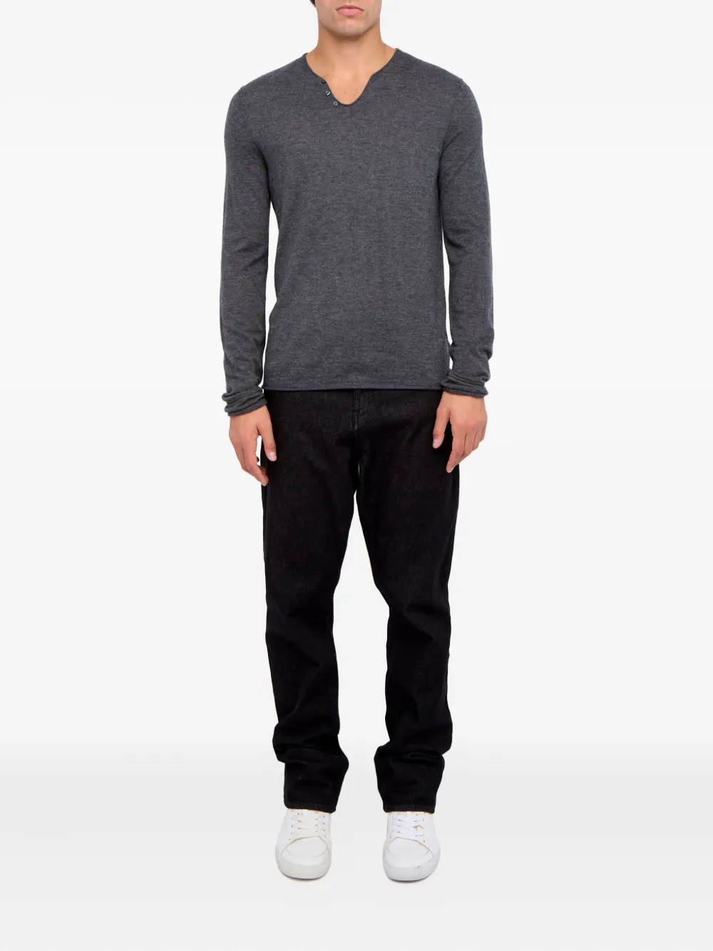 Zadig&Voltaire Monastir trui met knopen - Grijs