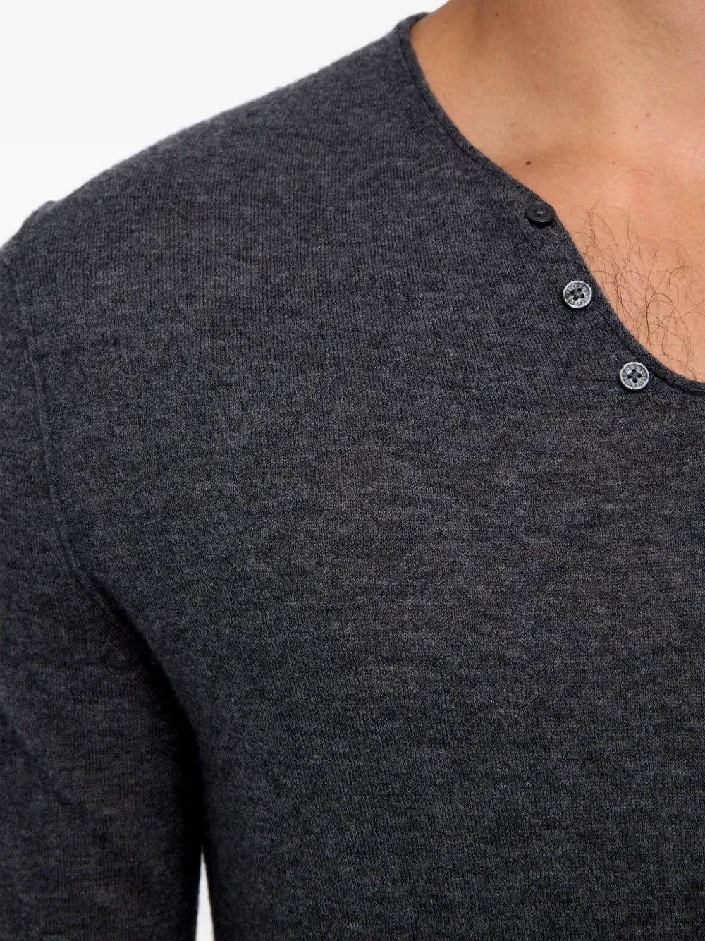 Zadig&Voltaire Monastir trui met knopen Grijs