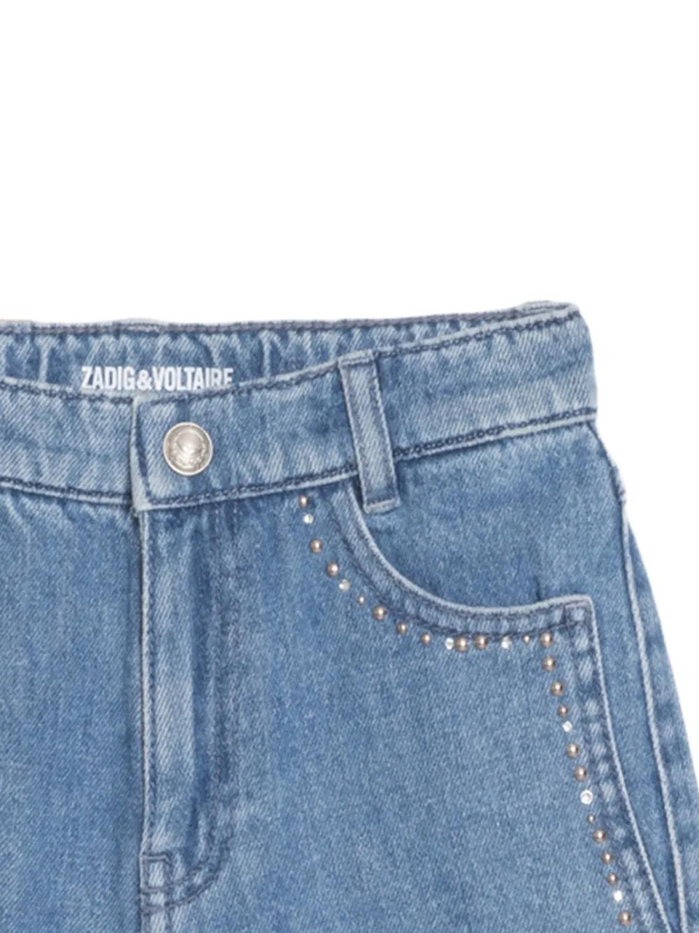  Zadig&voltaire Elle Strass Denim Shorts - Blue 