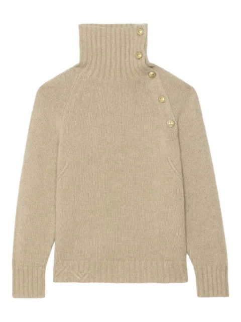 Zadig&Voltaire Moro button roll-neck sweater