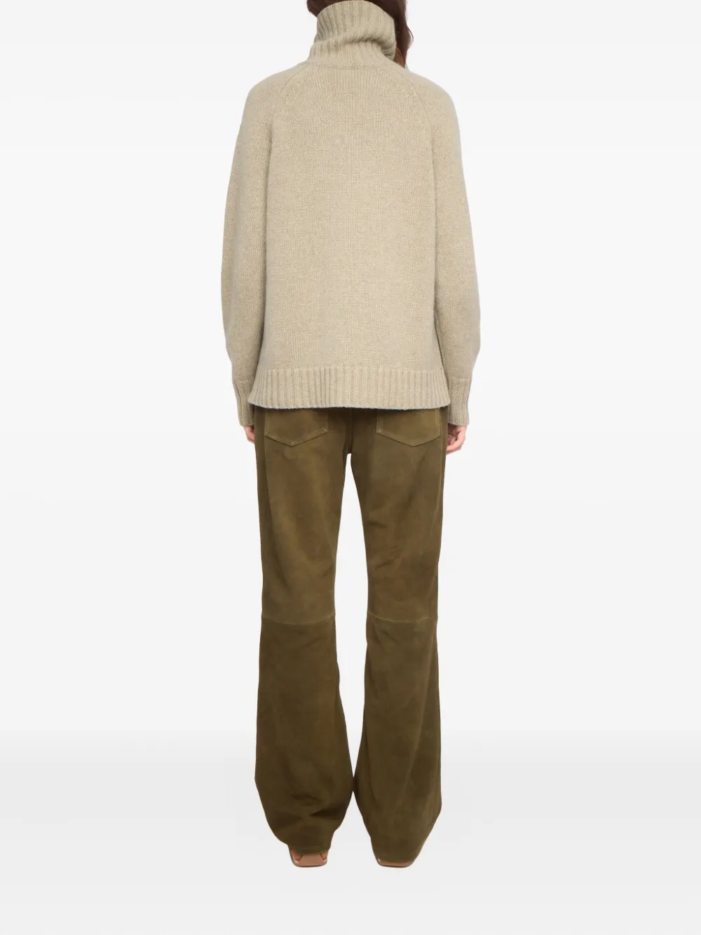 Zadig & Voltaire Moro Button Roll-neck Sweater In Neutral
