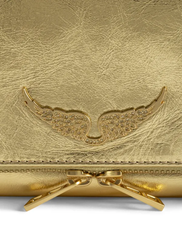 Zadig&Voltaire Rock Metal Clutch Bag | Gold | FARFETCH