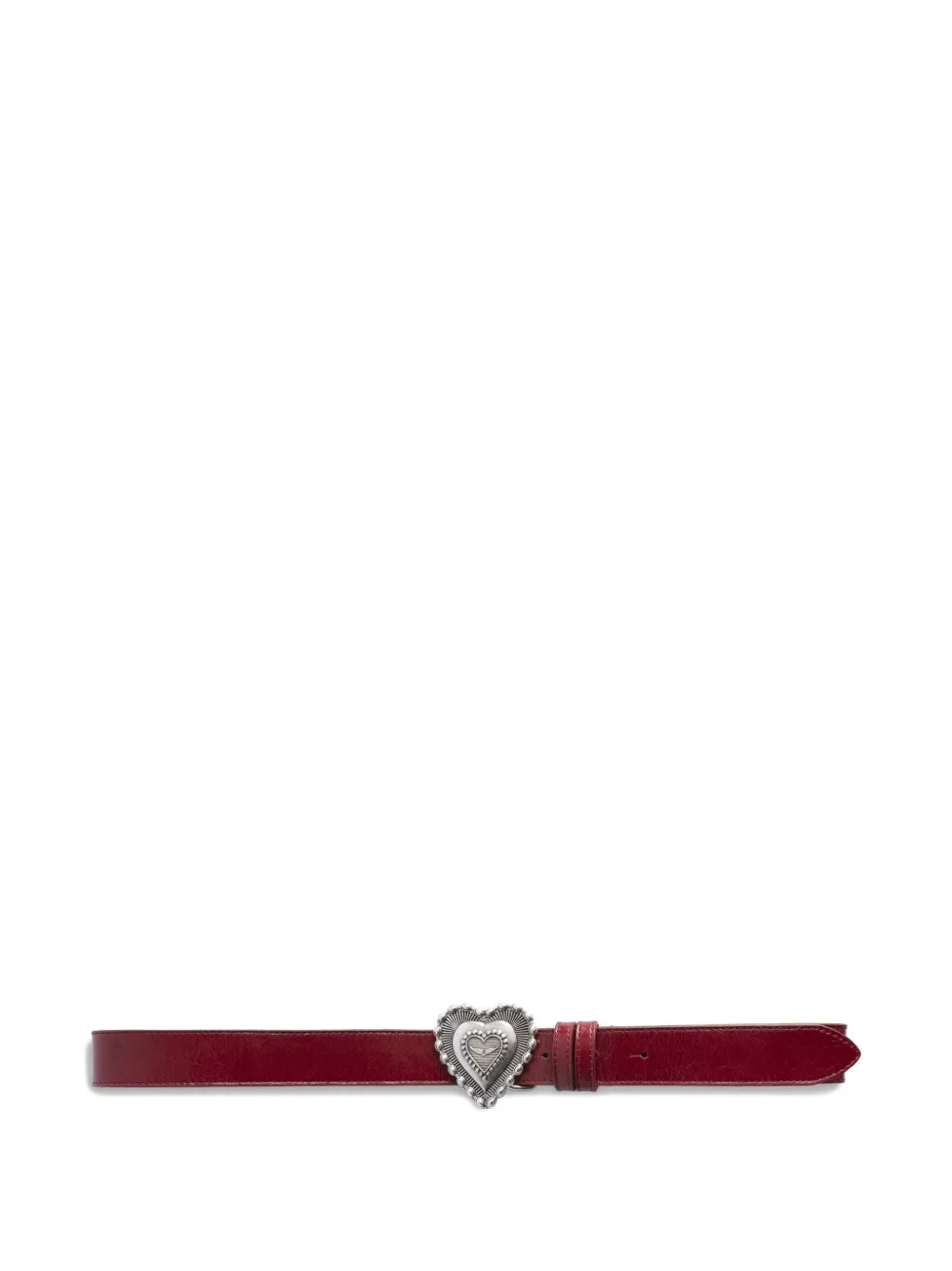 Zadig&Voltaire Santa Fe heart buckle belt - Rosso