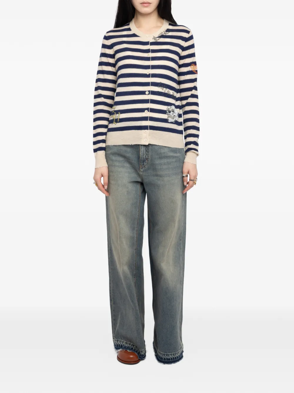 Zadig&Voltaire Missya gestreept vest Blauw