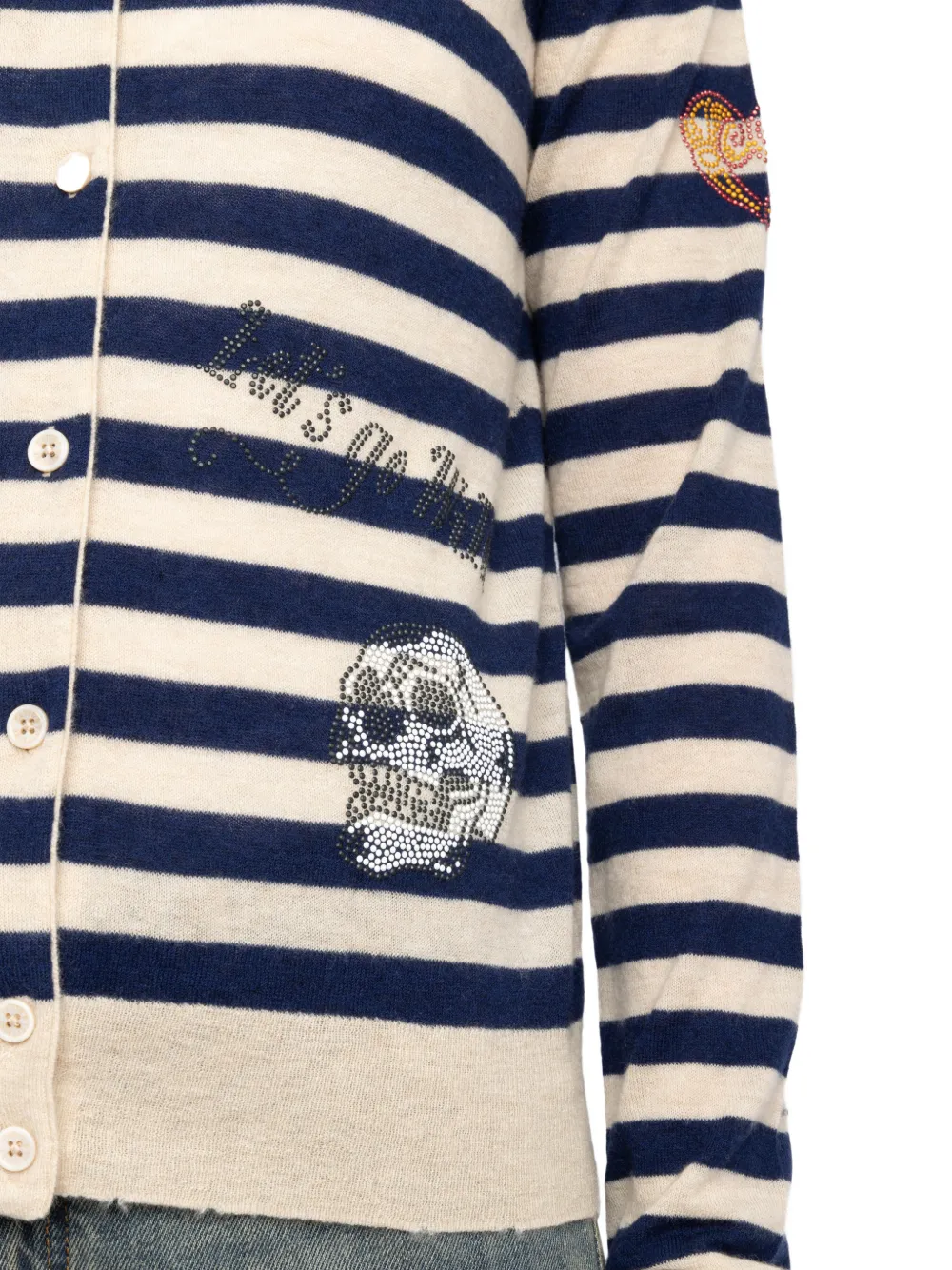 Zadig&Voltaire Missya gestreept vest Blauw