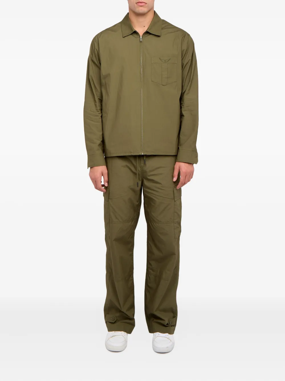 Zadig&Voltaire Suzy overhemd met zak en ritssluiting - Groen