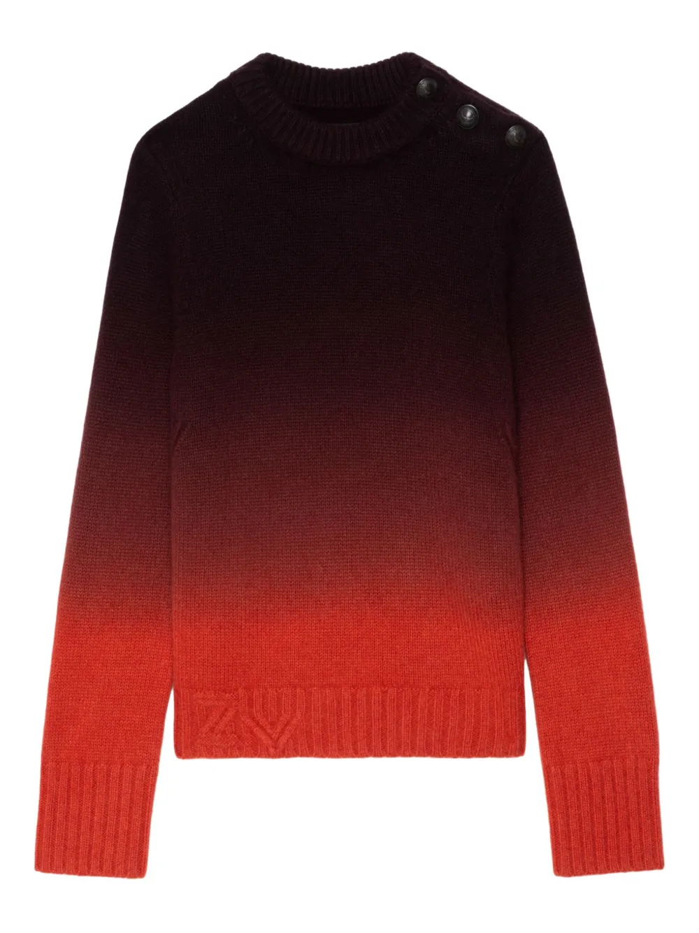 Zadig & Voltaire Malty Button Sweater In Red