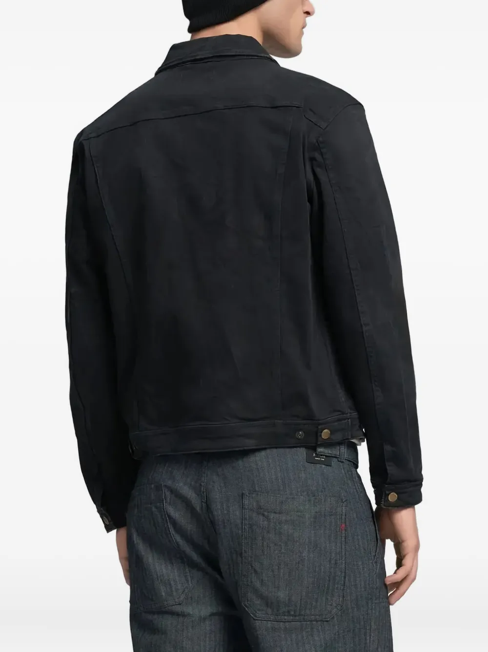 Replay Overhemd met zak met knopen Zwart