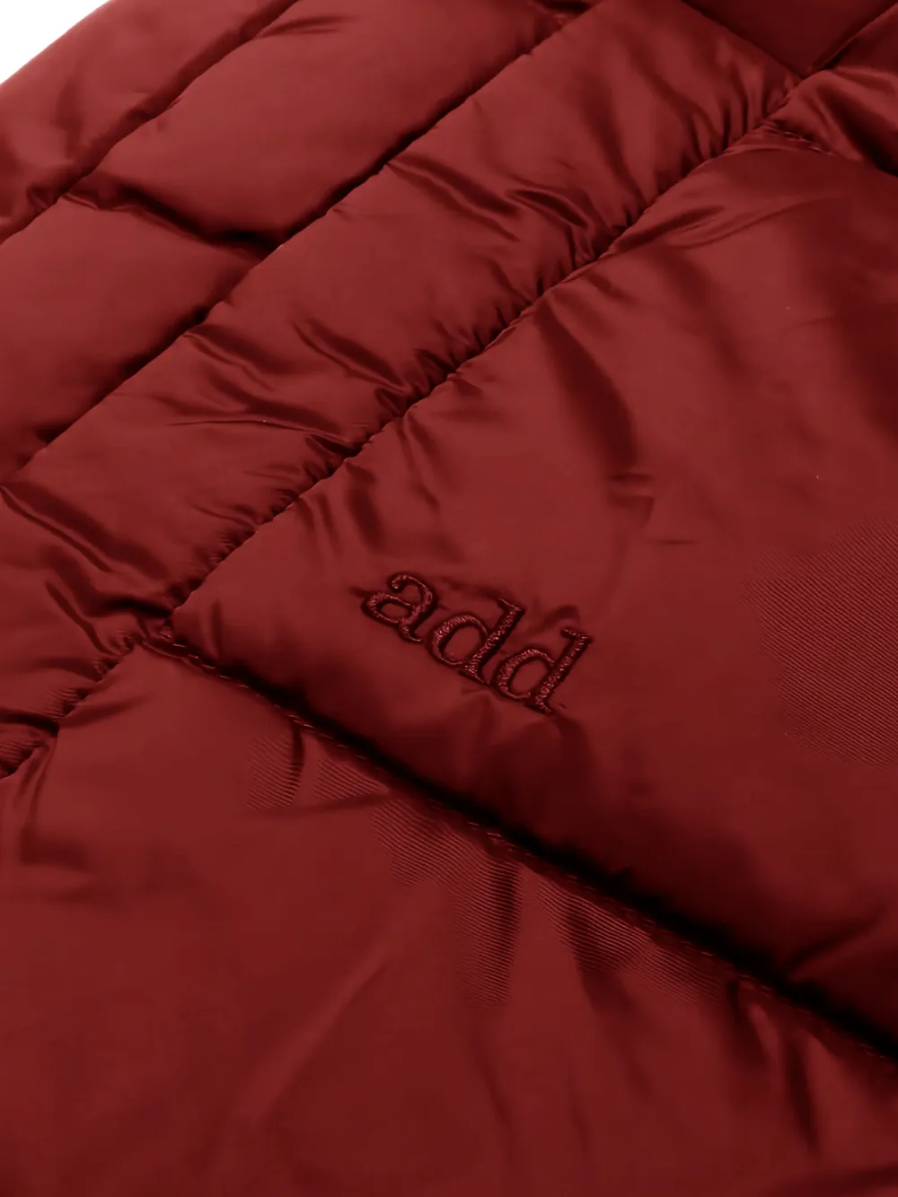 Add Zip-up Down Jacket In Red