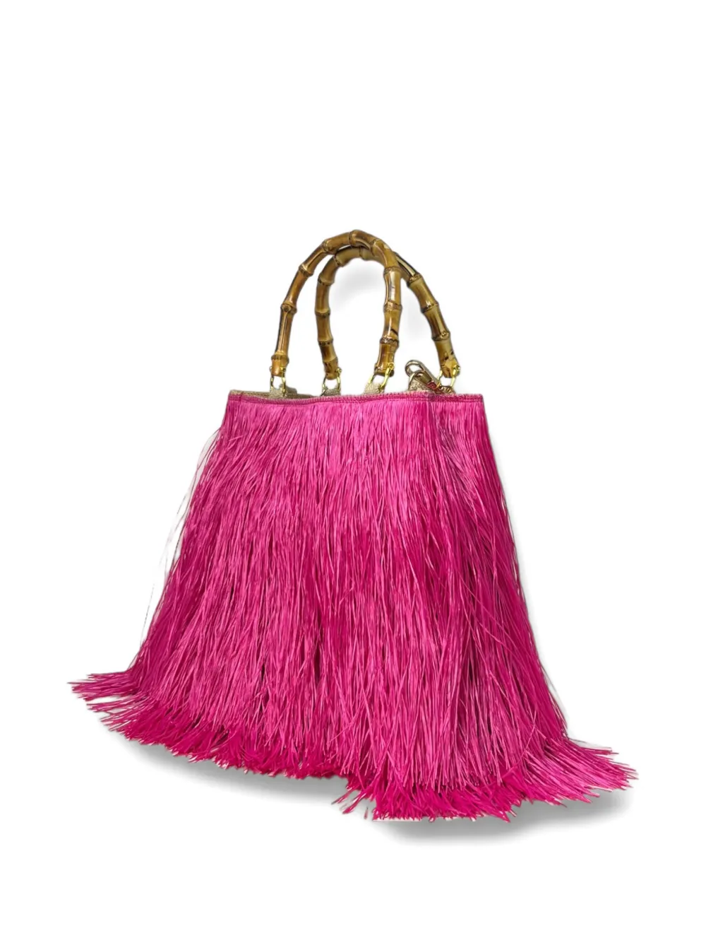 La Milanesa Medium Sex On The Beach Fringed-design Tote Bag In Pink
