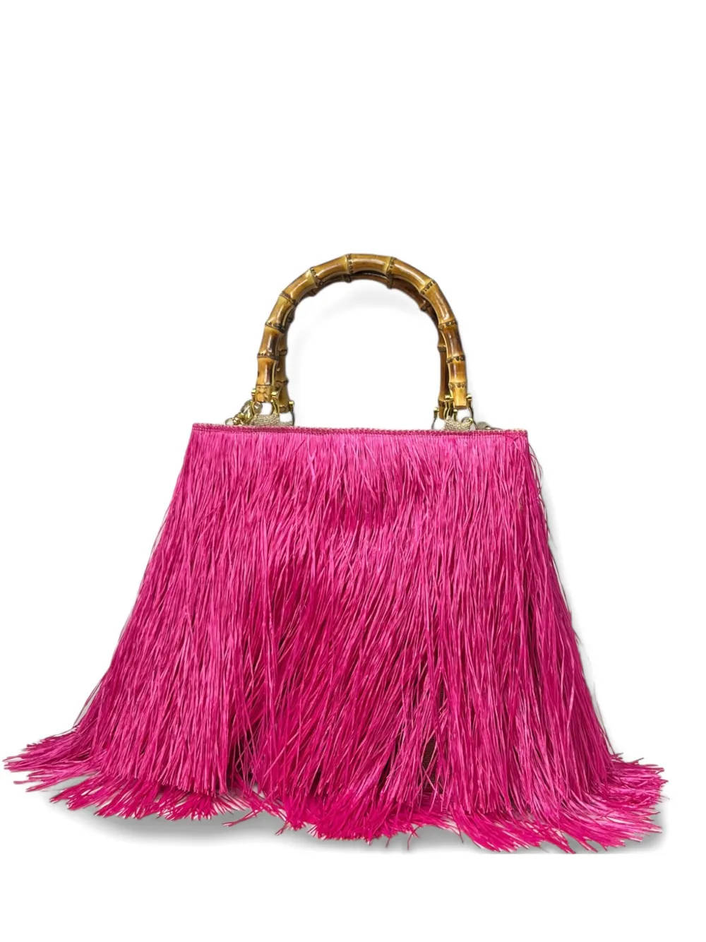 La Milanesa Medium Sex On The Beach Fringed-design Tote Bag In Pink