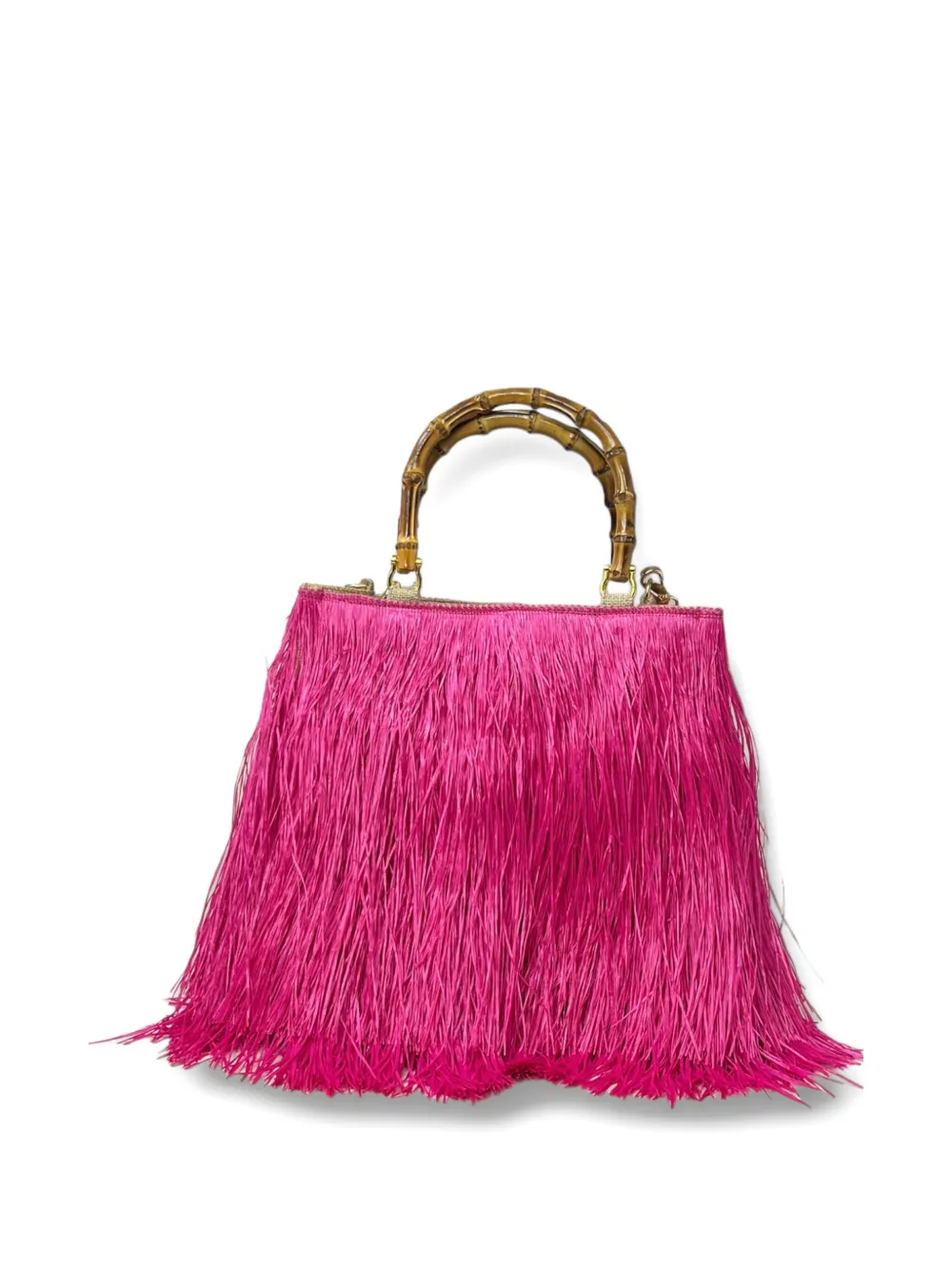 La Milanesa Medium Sex On The Beach Fringed-design Tote Bag In Pink