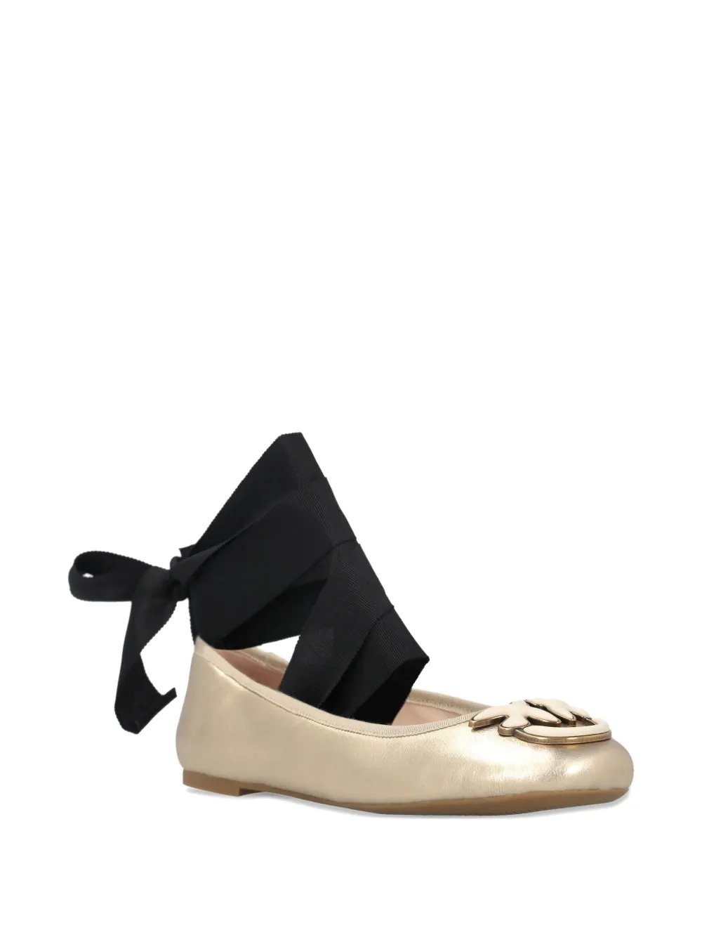 PINKO Gioia 02 ballerina's met lintdetail Goud