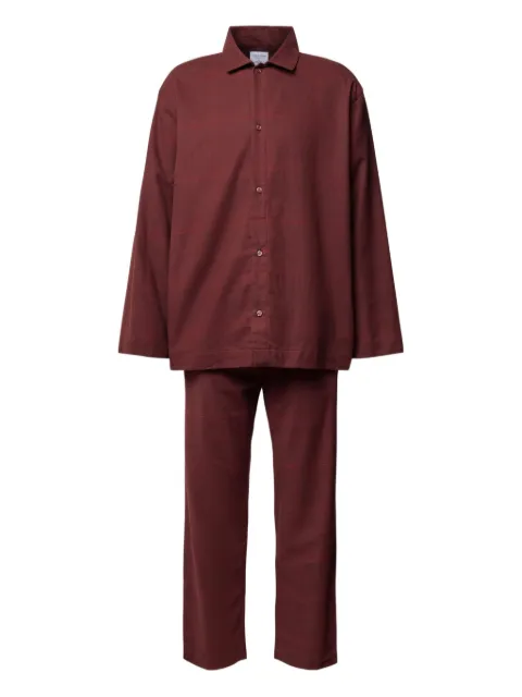 Calvin Klein button-down checked sleepwear set