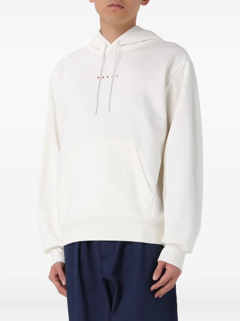 Marni Hoodie met logoprint Wit