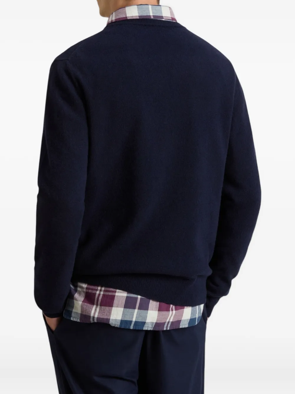 Woolrich Trui met ronde hals en logo Blauw