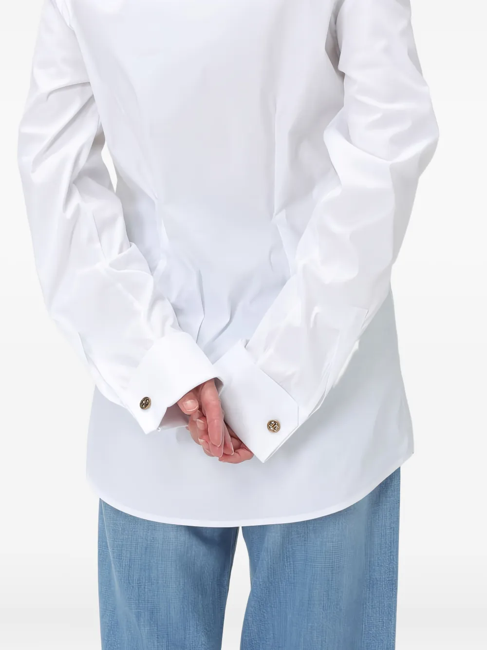 Jacob Cohën Blouse met geborduurd logo Wit