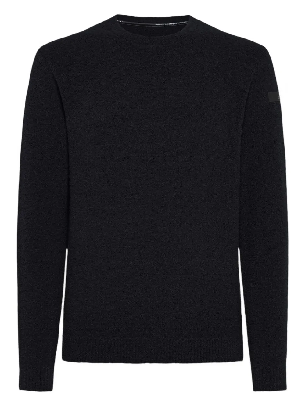 Rrd Boucle Round Sweater In Black