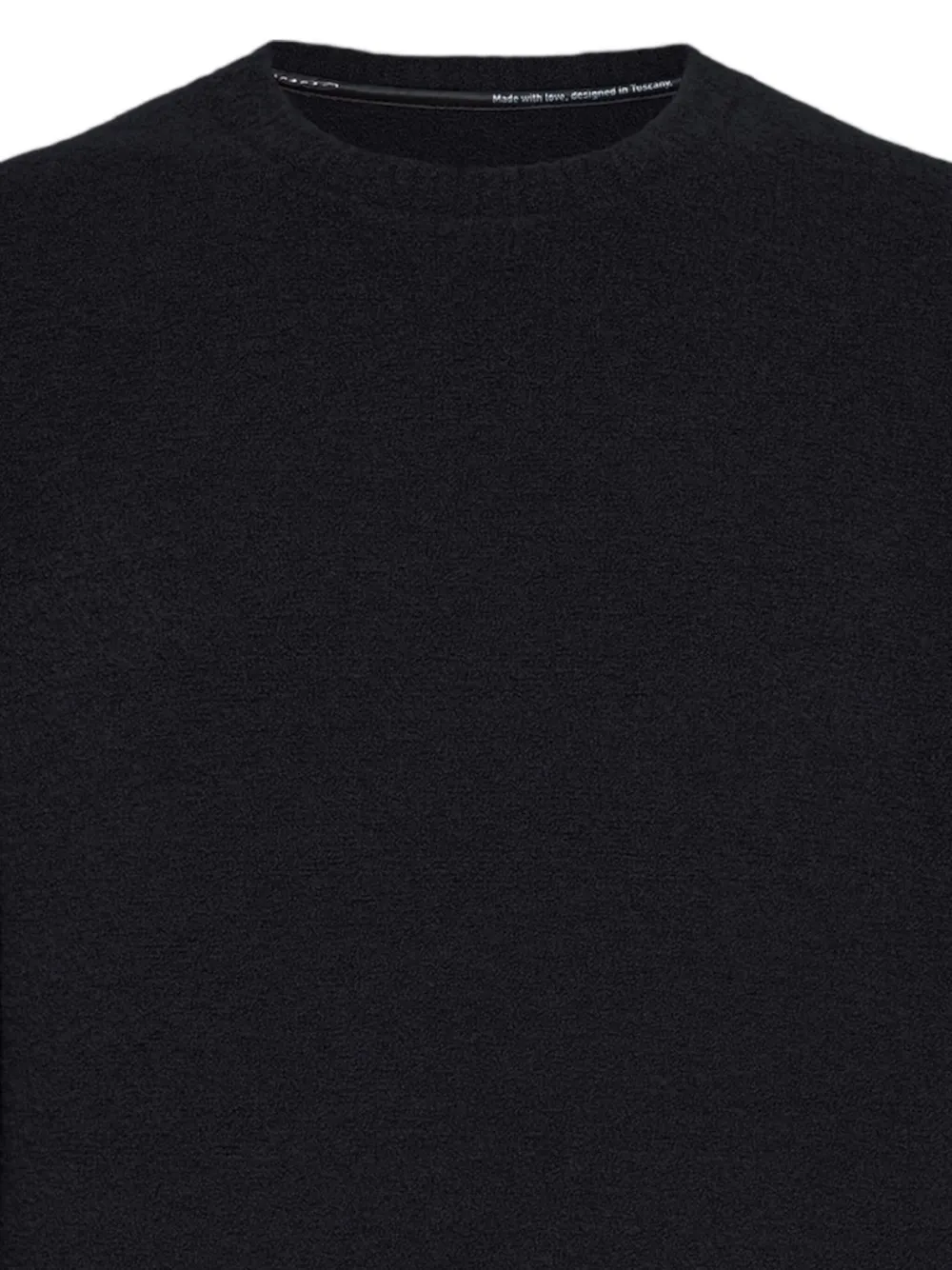 RRD boucle round sweater - Zwart