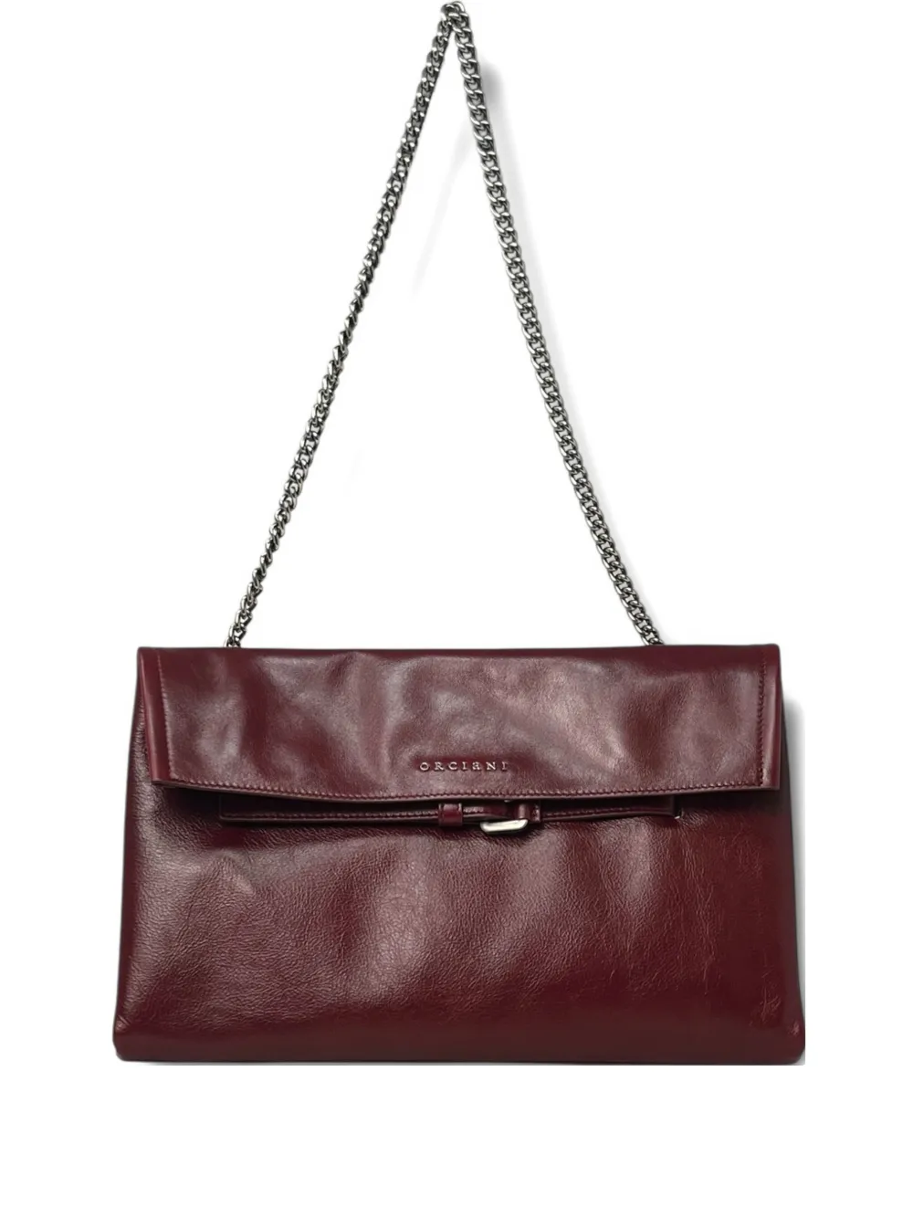 Orciani chain-strap leather shoulder bag | Red | Image 1
